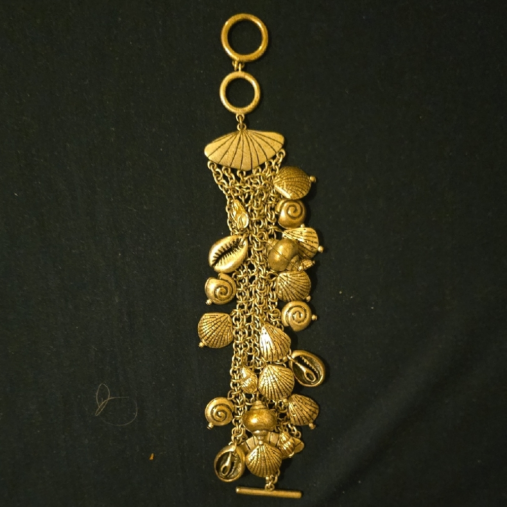 Silver Shell Charm Bracelet